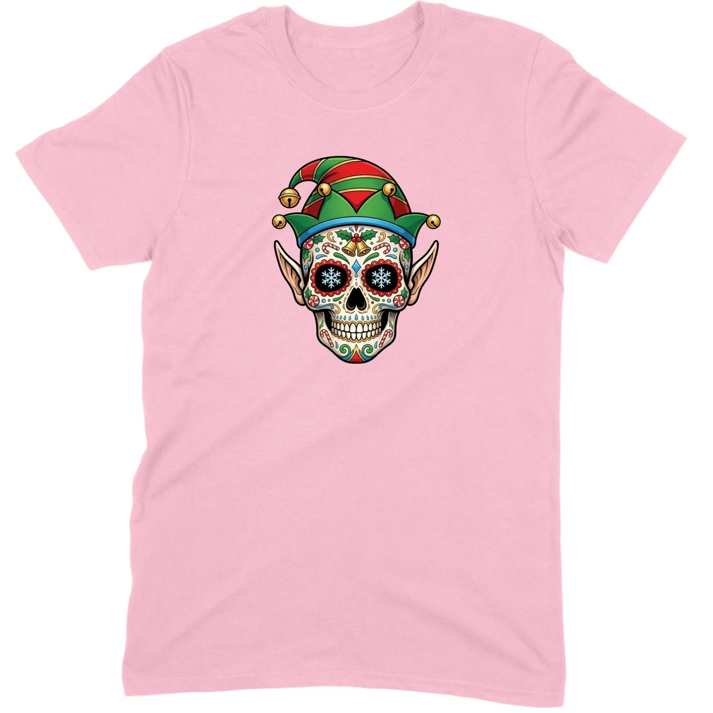 Sugar Skull Christmas Elf Tee