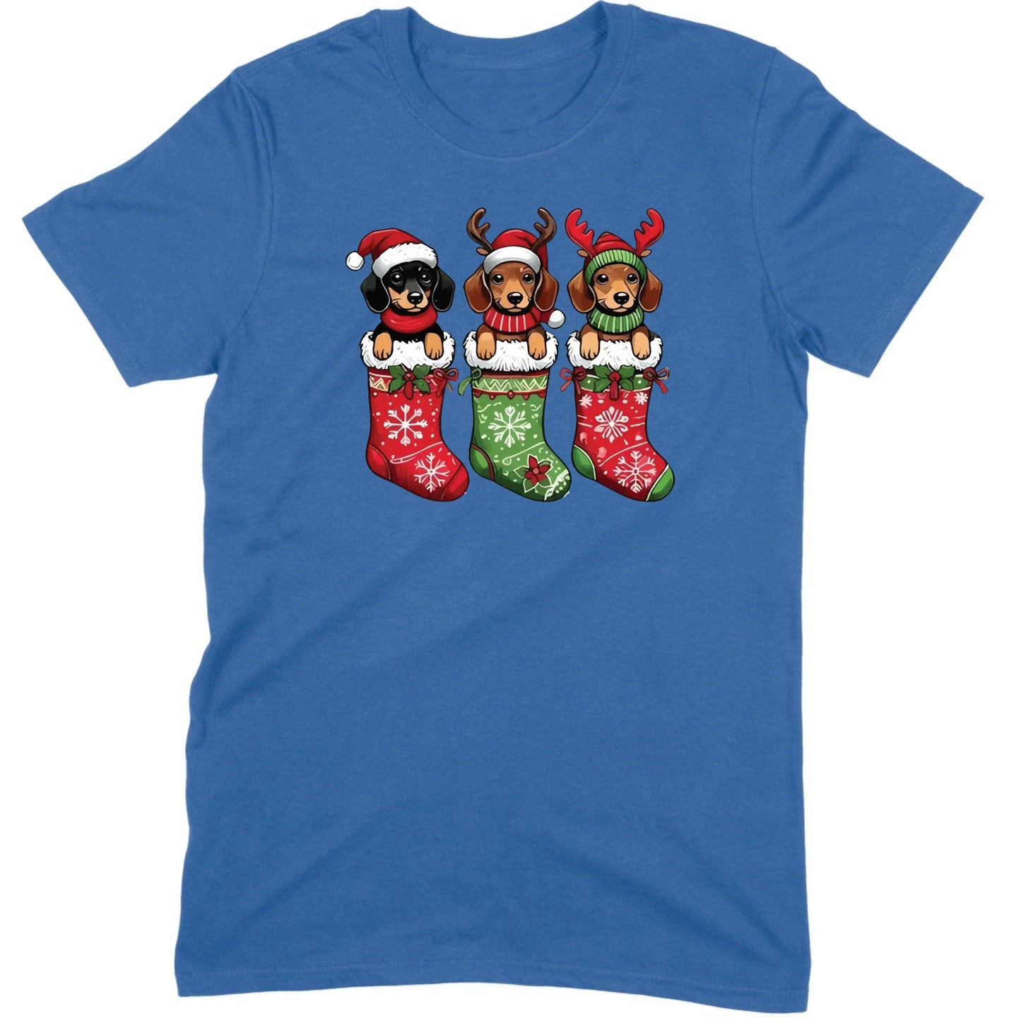 Christmas Dachshund Stocking Trio Tee
