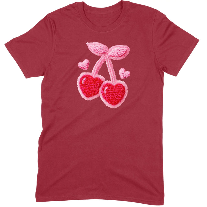 Chenille Heart Cherries Tee