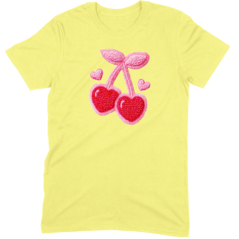 Chenille Heart Cherries Tee