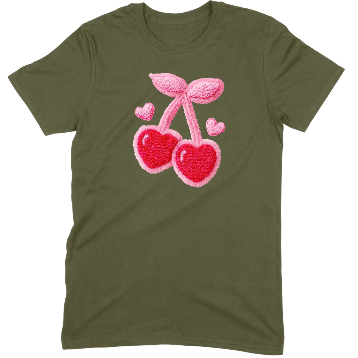 Chenille Heart Cherries Tee