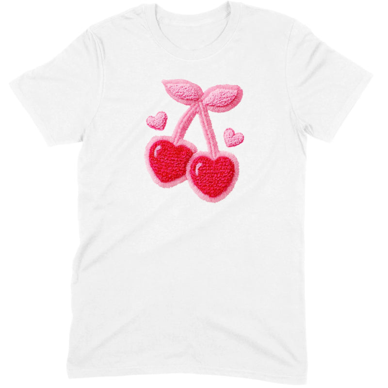 Chenille Heart Cherries Tee