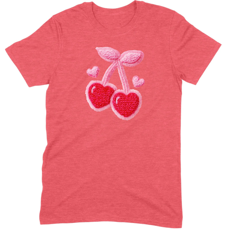 Chenille Heart Cherries Tee