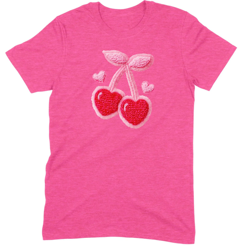 Chenille Heart Cherries Tee