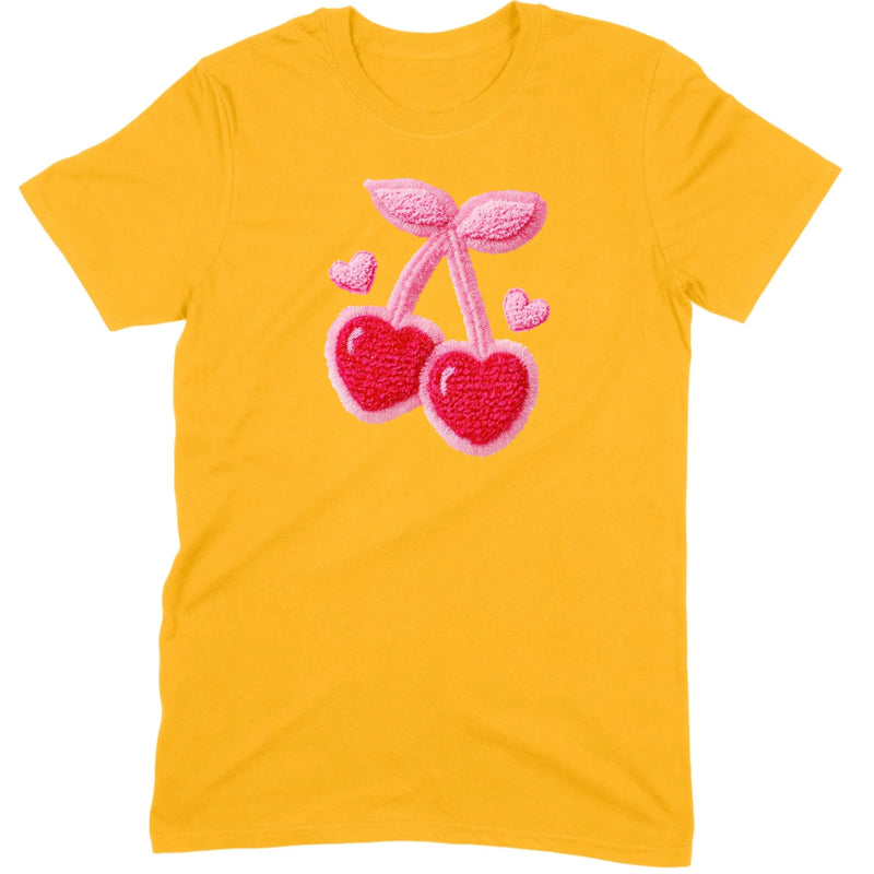 Chenille Heart Cherries Tee