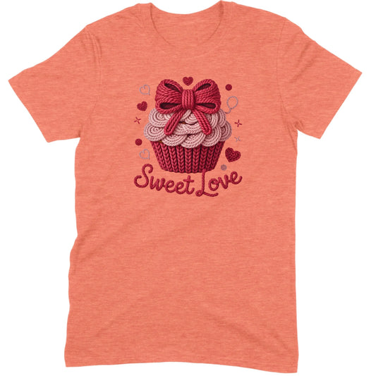 Knit "Sweet Love" Cupcake Tee