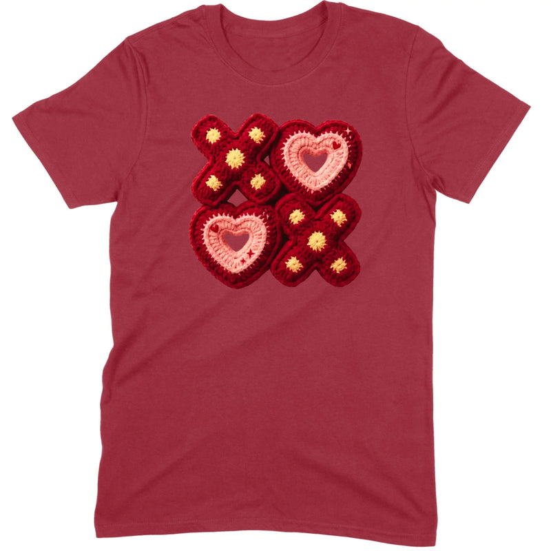 Retro Folk Crochet: Hearts and X's Tee