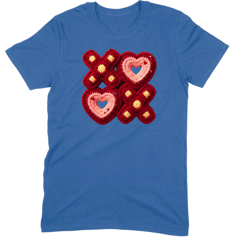 Retro Folk Crochet: Hearts and X's Tee