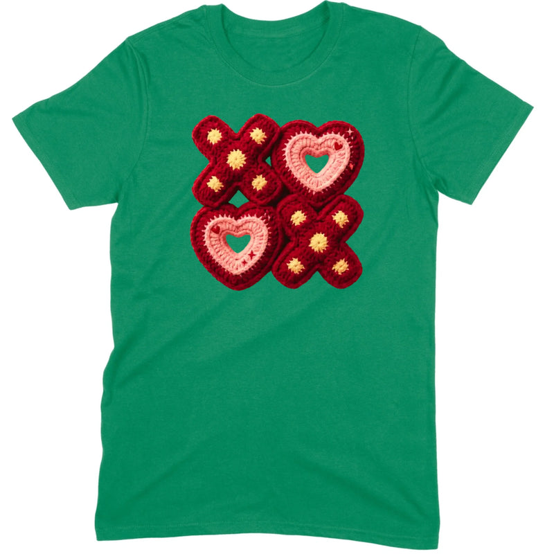 Retro Folk Crochet: Hearts and X's Tee
