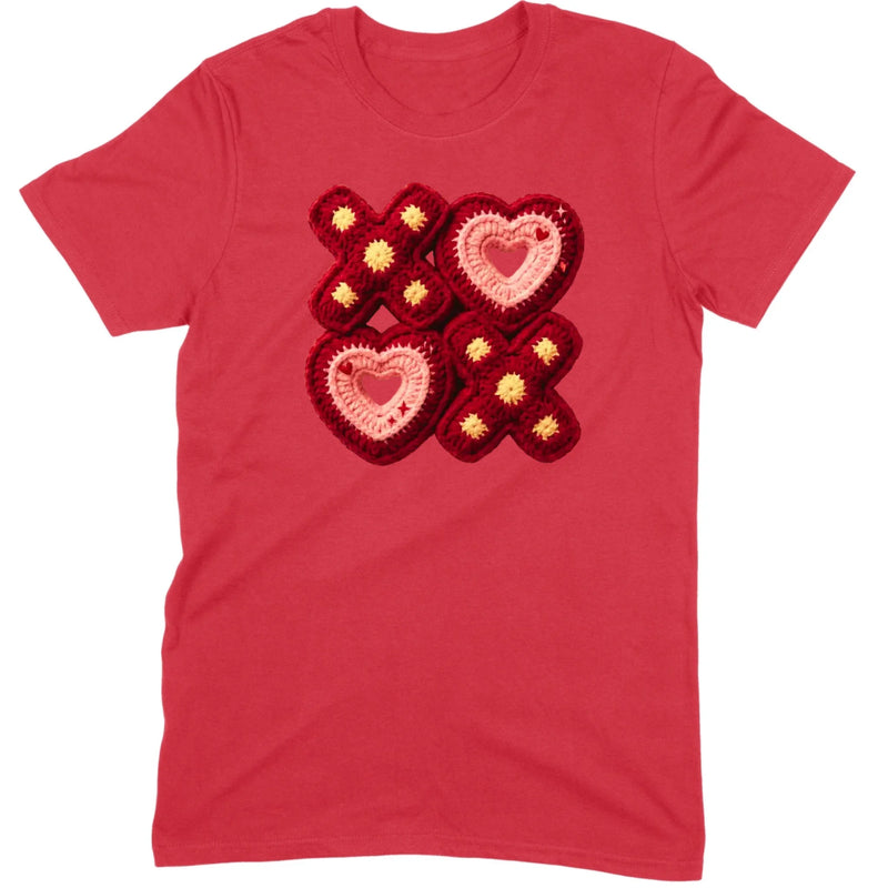 Retro Folk Crochet: Hearts and X's Tee