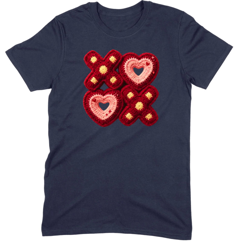 Retro Folk Crochet: Hearts and X's Tee