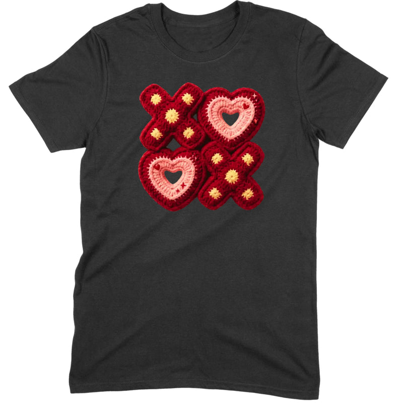 Retro Folk Crochet: Hearts and X's Tee