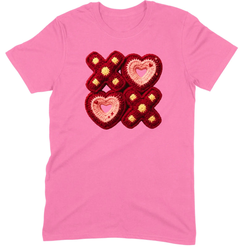 Retro Folk Crochet: Hearts and X's Tee
