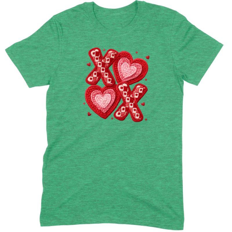Textured Hearts & Crochet XOXO Folk Art Tee