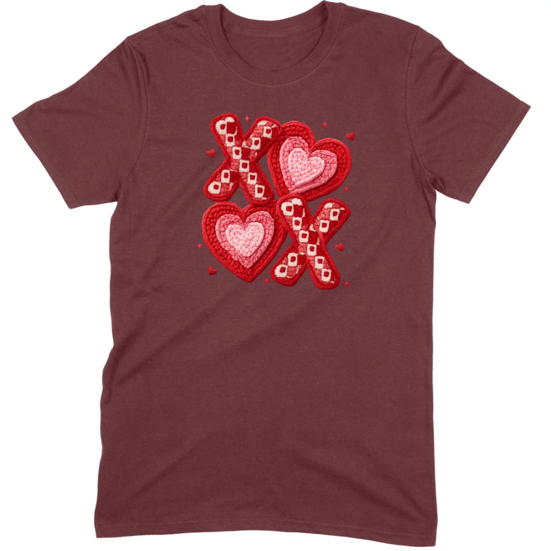 Textured Hearts & Crochet XOXO Folk Art Tee