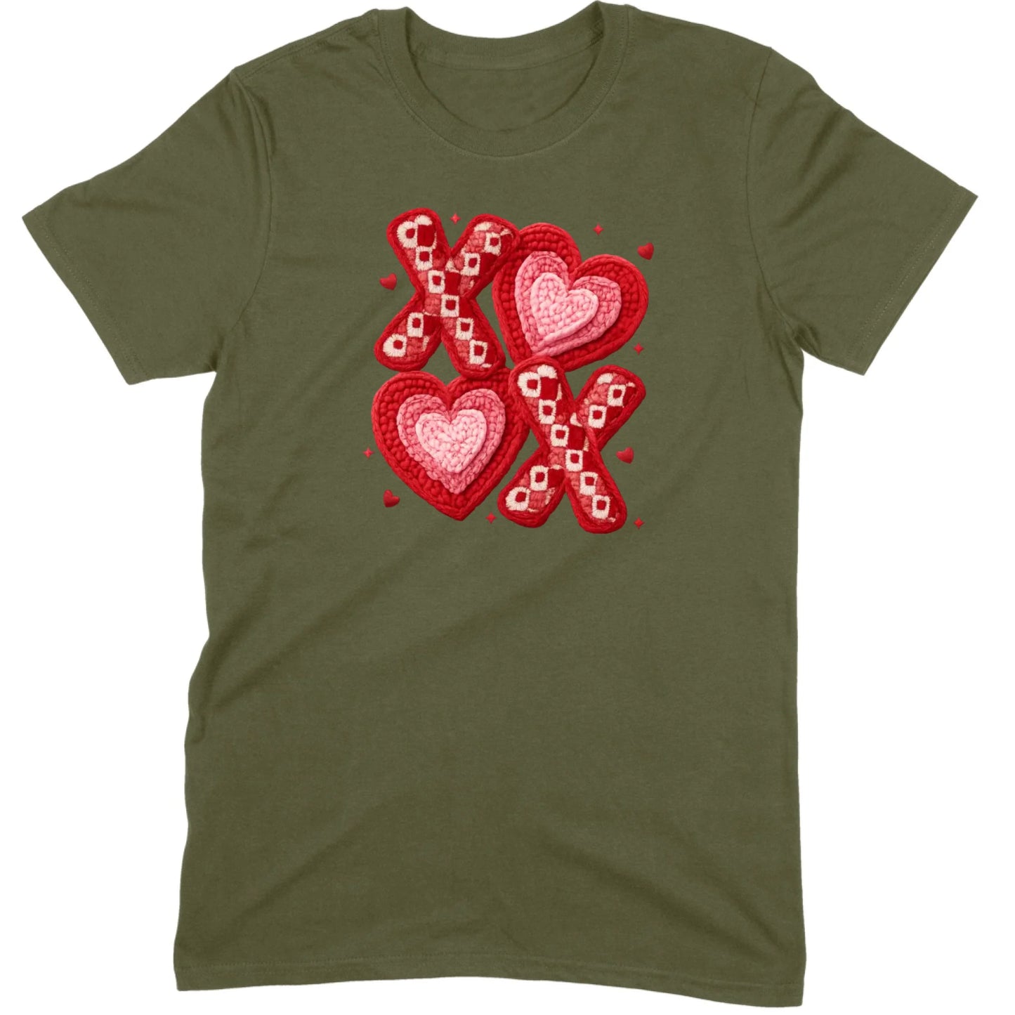 Textured Hearts & Crochet XOXO Folk Art Tee