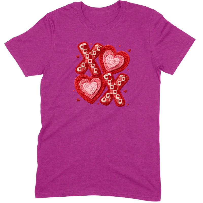 Textured Hearts & Crochet XOXO Folk Art Tee