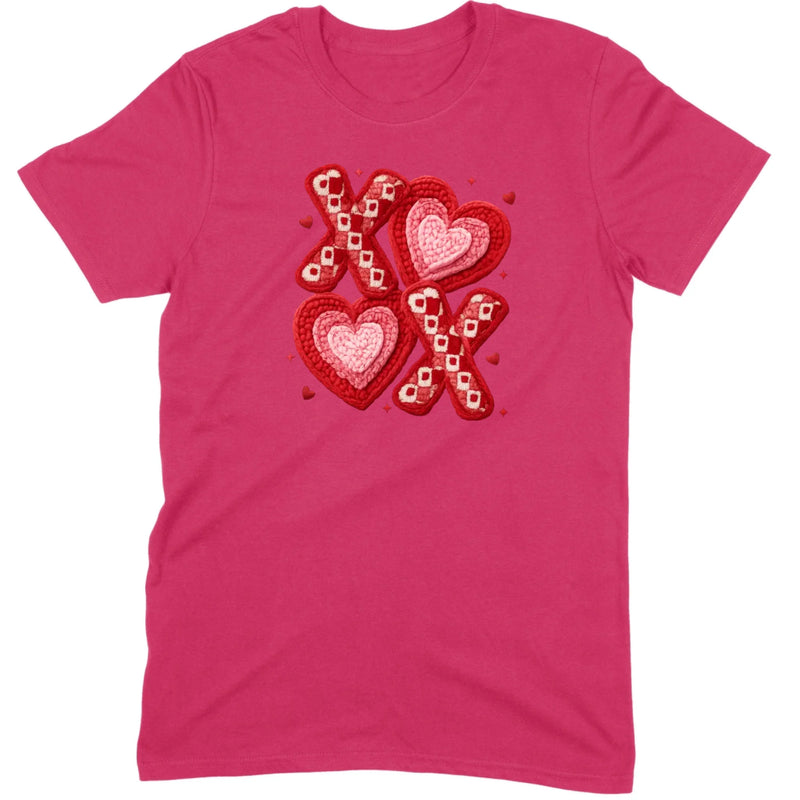 Textured Hearts & Crochet XOXO Folk Art Tee