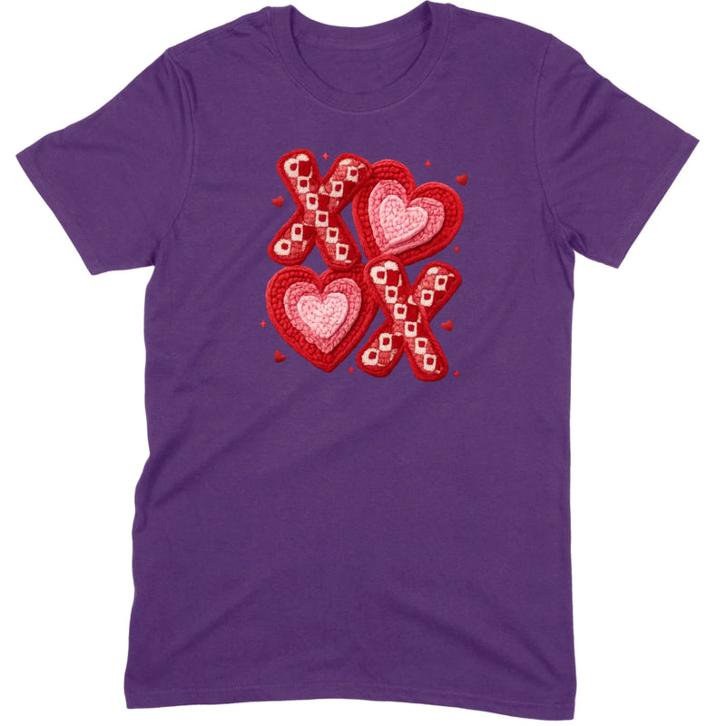 Textured Hearts & Crochet XOXO Folk Art Tee