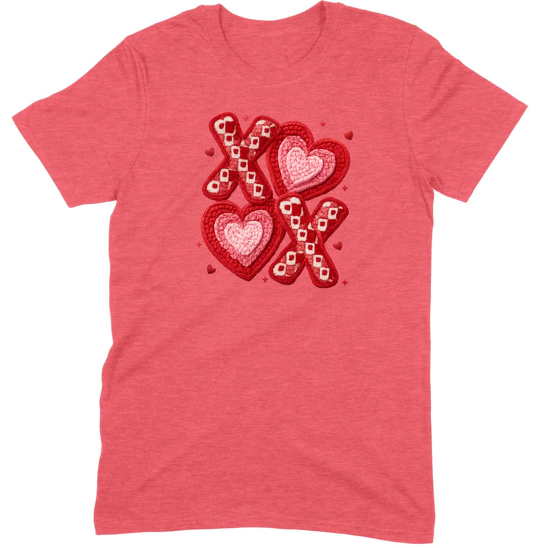 Textured Hearts & Crochet XOXO Folk Art Tee