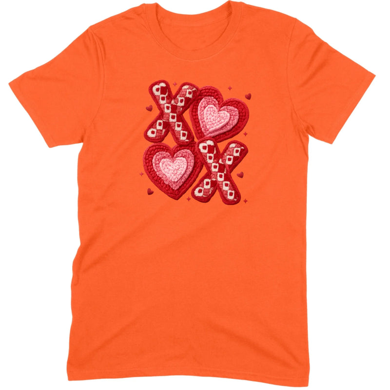 Textured Hearts & Crochet XOXO Folk Art Tee
