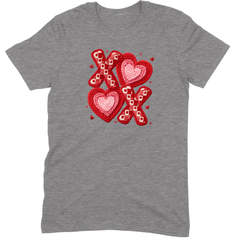 Textured Hearts & Crochet XOXO Folk Art Tee