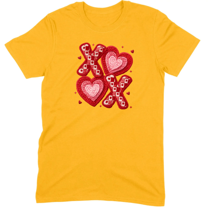 Textured Hearts & Crochet XOXO Folk Art Tee