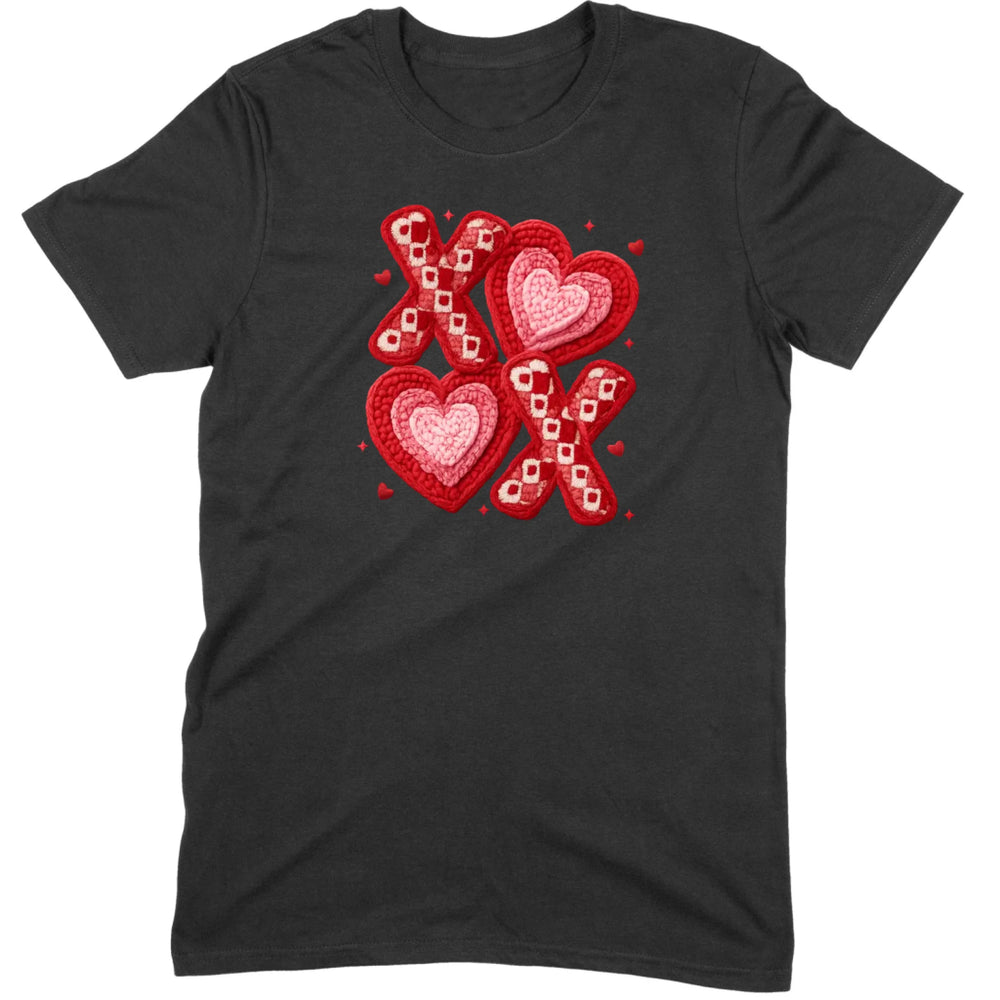 Textured Hearts & Crochet XOXO Folk Art Tee