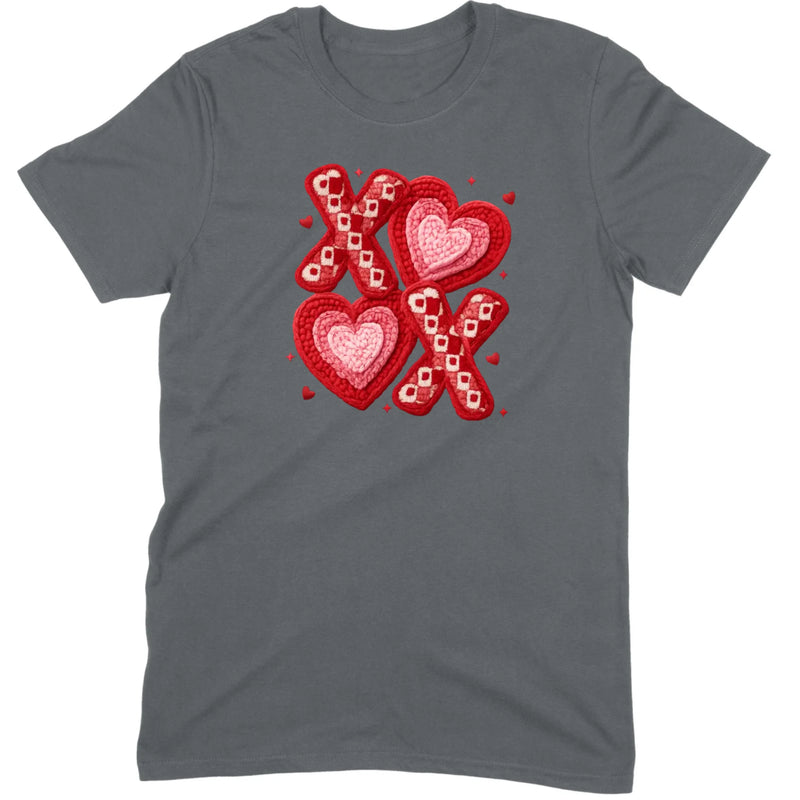 Textured Hearts & Crochet XOXO Folk Art Tee