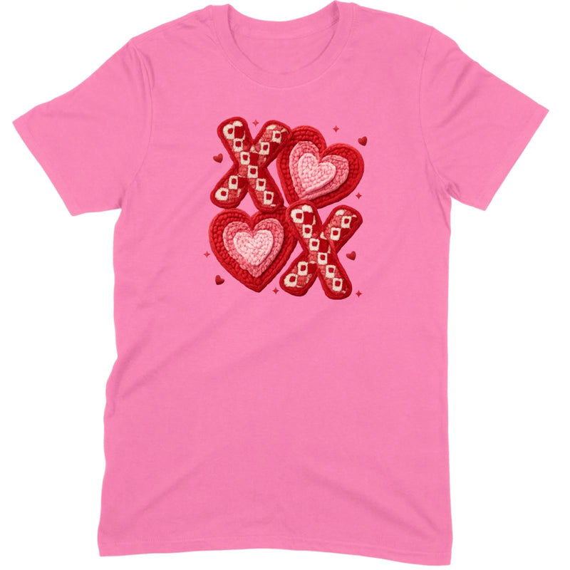 Textured Hearts & Crochet XOXO Folk Art Tee