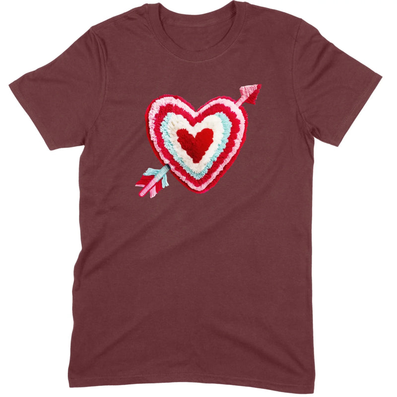 Chenille Heart with Arrow Tee