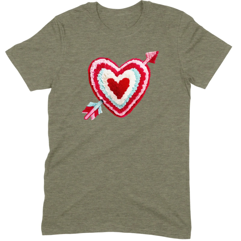 Chenille Heart with Arrow Tee