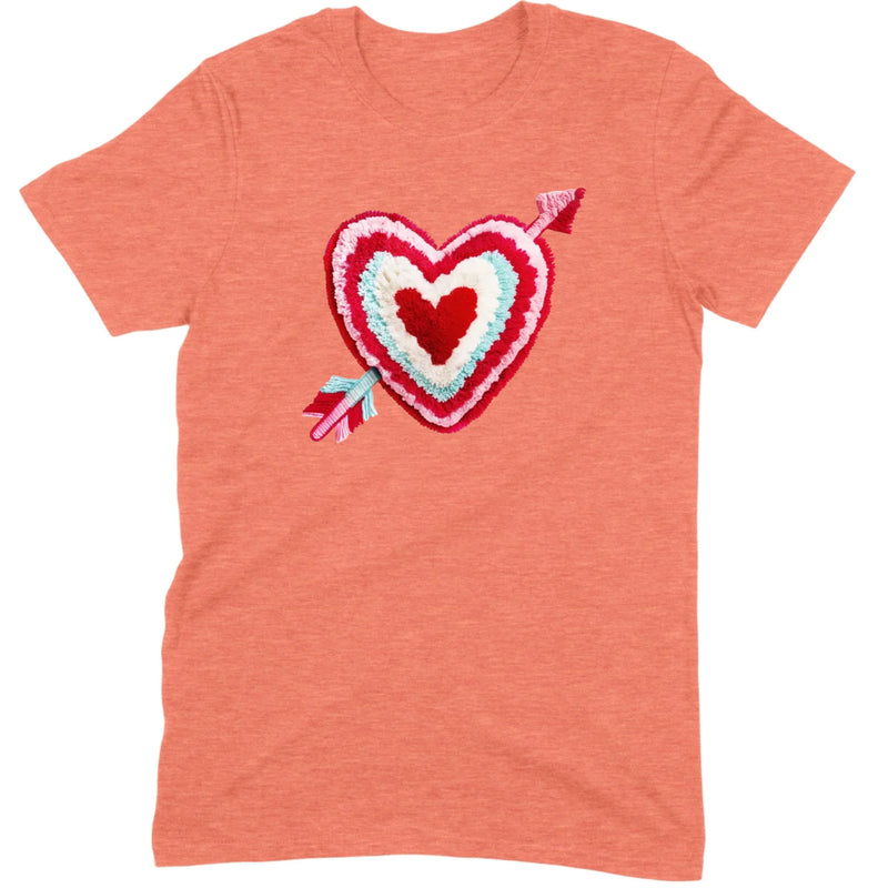 Chenille Heart with Arrow Tee