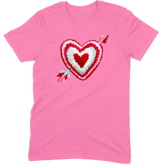 Chenille Heart with Arrow Tee