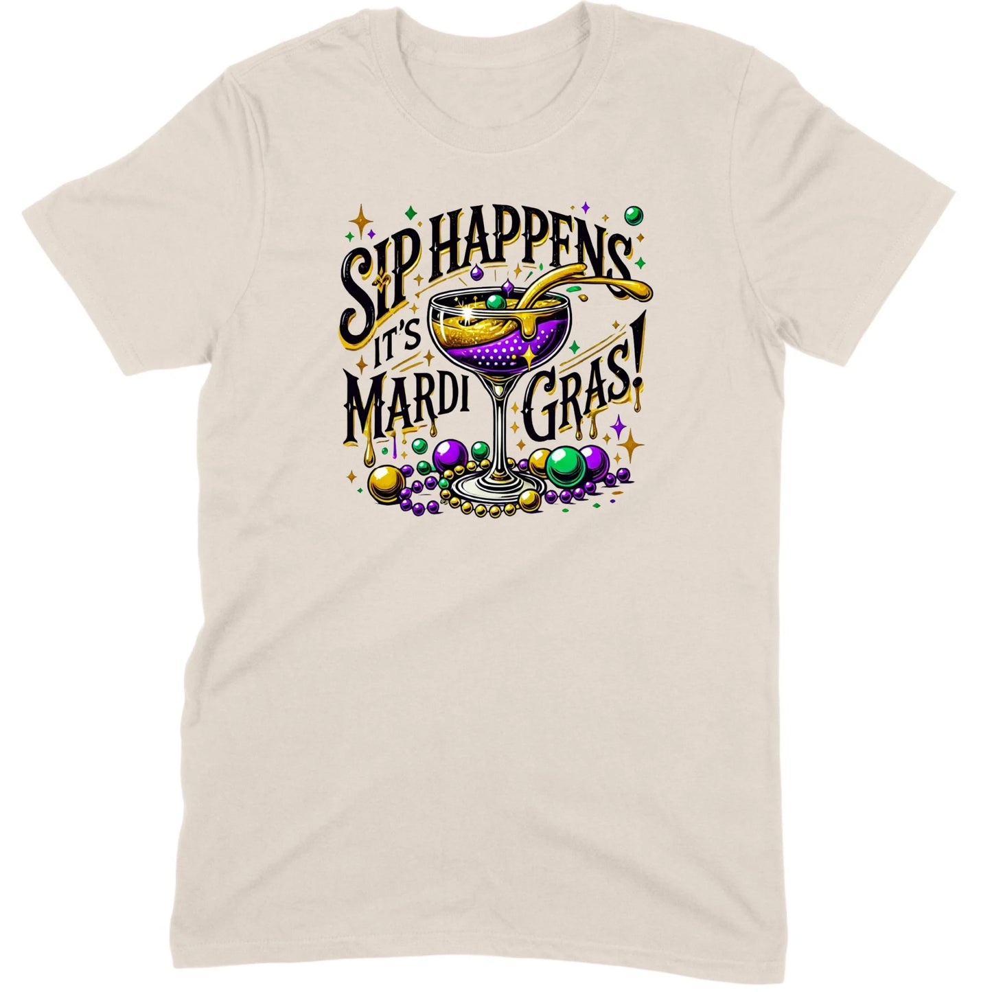 Sip Happens It’s Mardi Gras Cocktail Tee