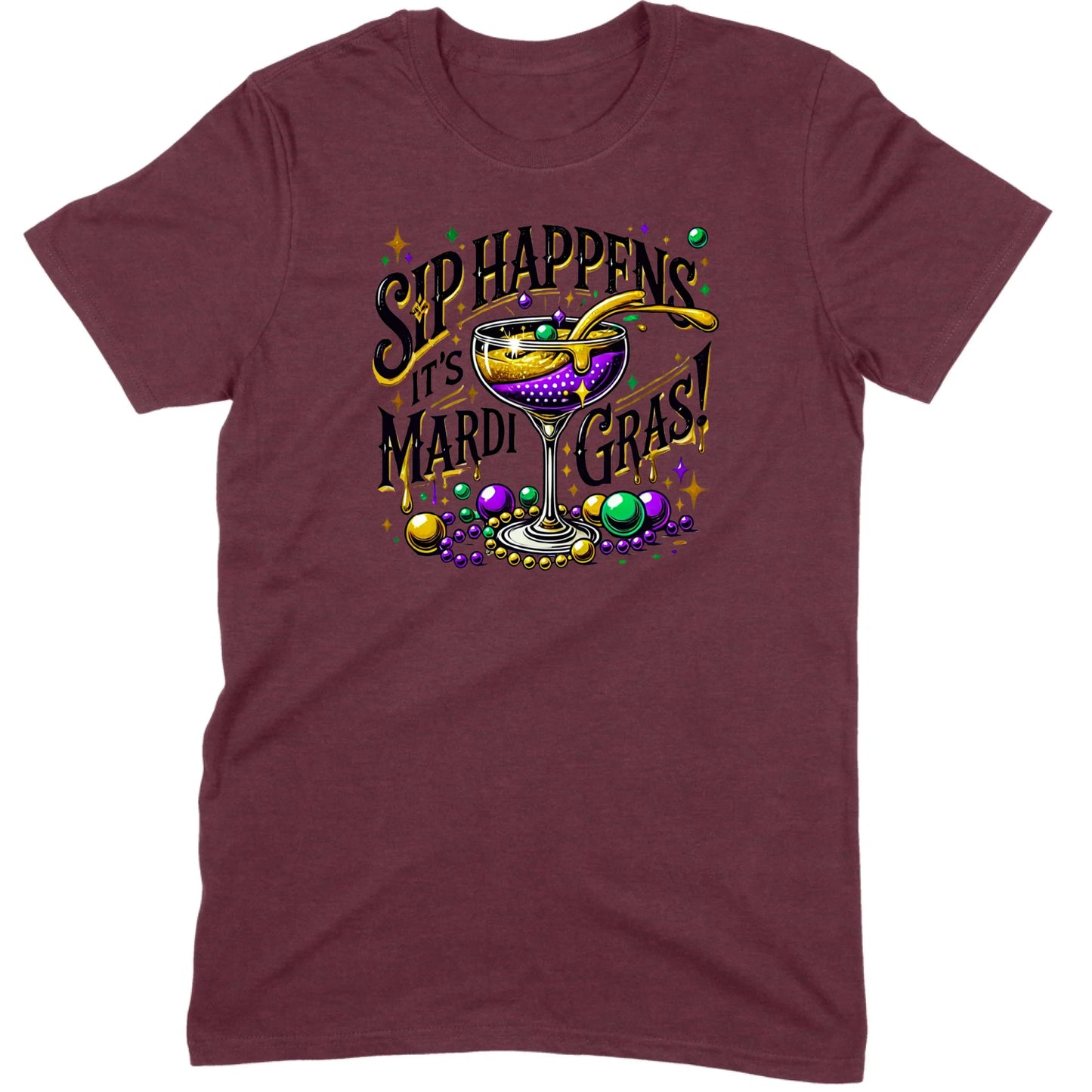 Sip Happens It’s Mardi Gras Cocktail Tee