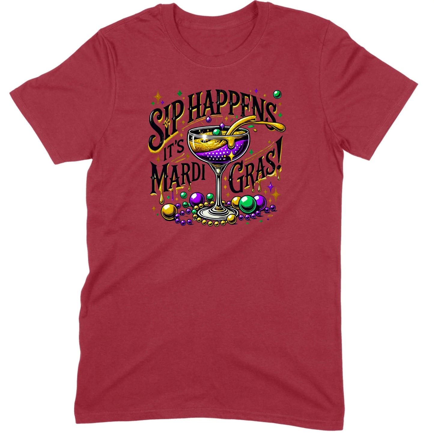 Sip Happens It’s Mardi Gras Cocktail Tee