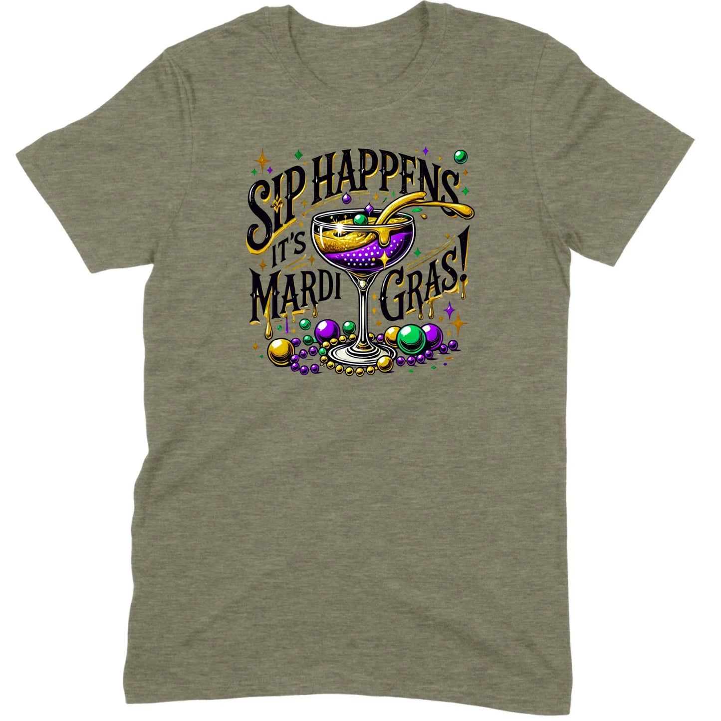 Sip Happens It’s Mardi Gras Cocktail Tee