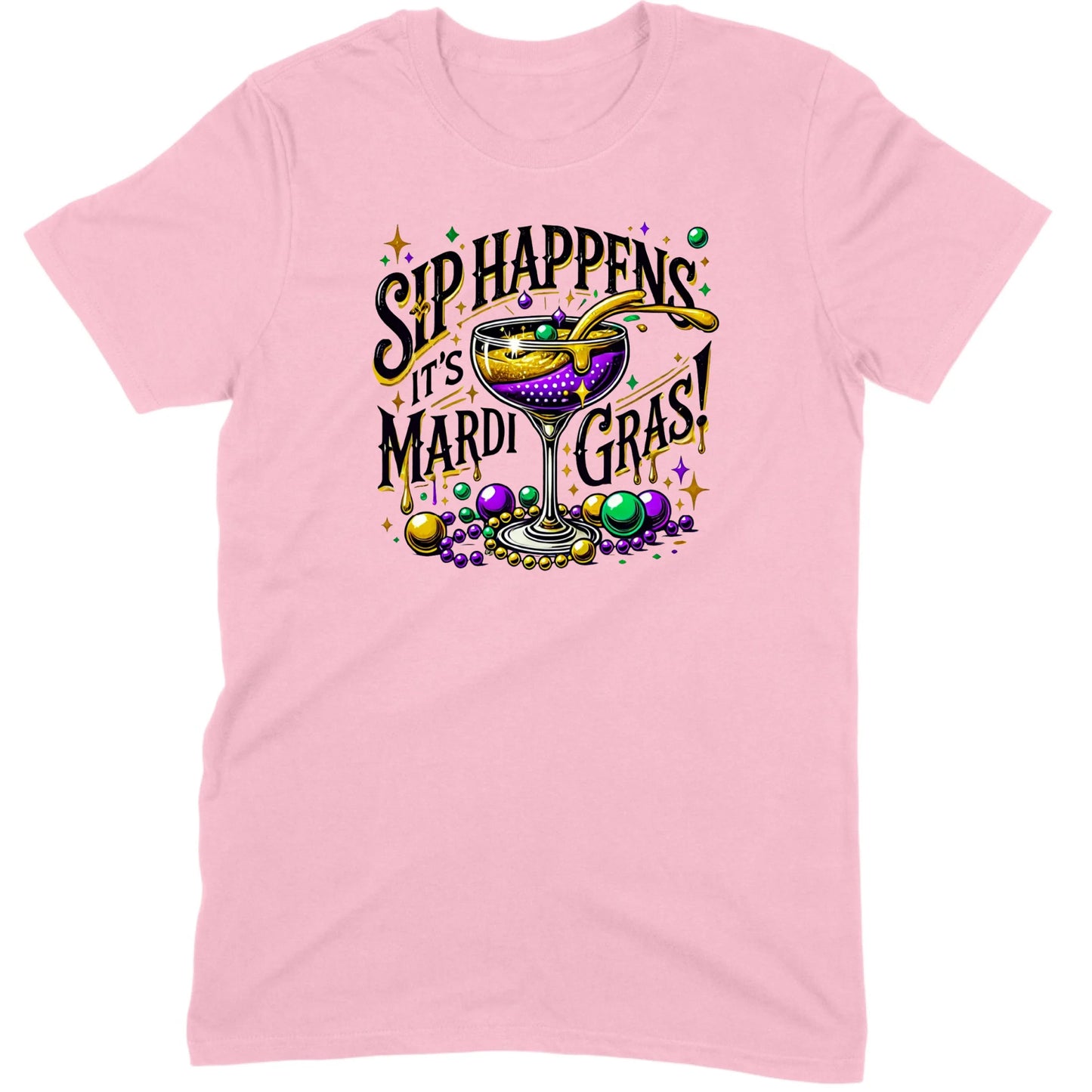Sip Happens It’s Mardi Gras Cocktail Tee