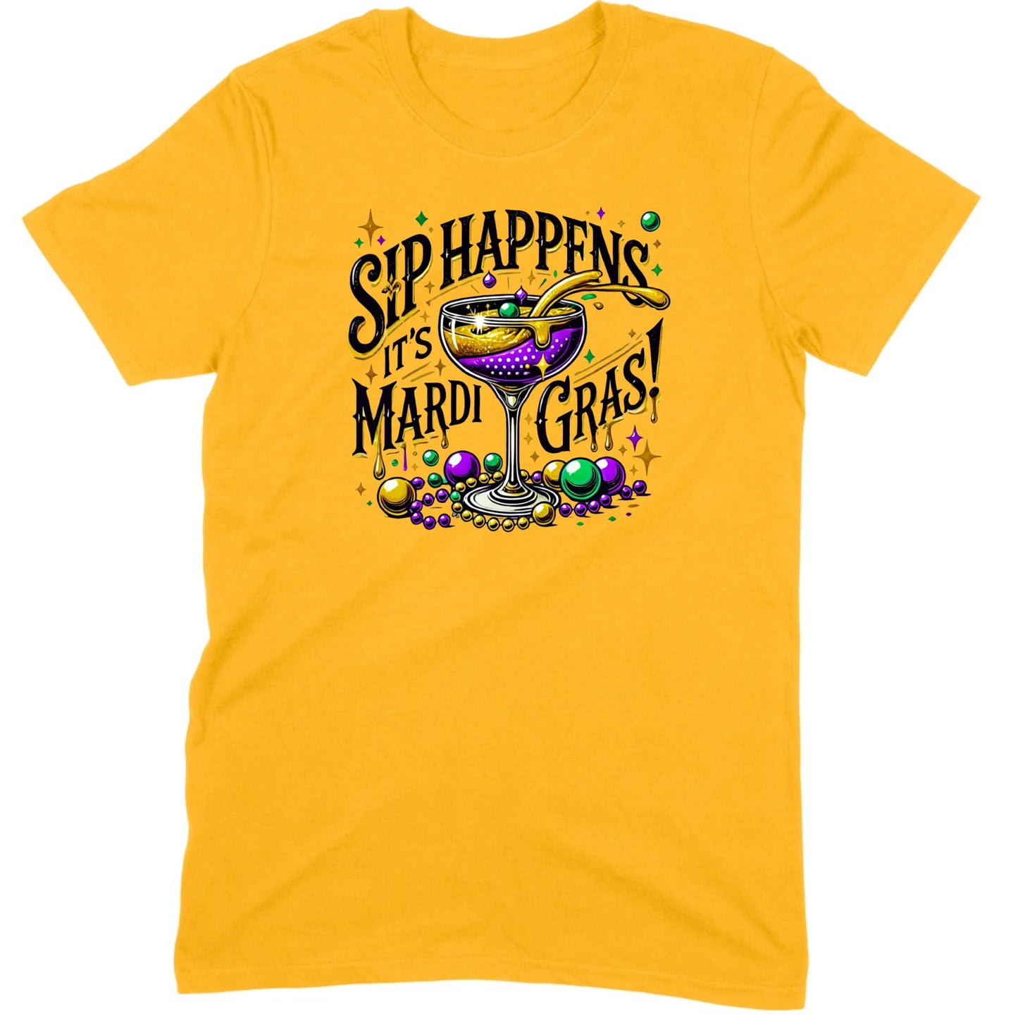 Sip Happens It’s Mardi Gras Cocktail Tee