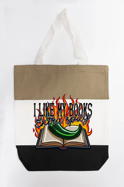 I Like My Books Extra Spicy Tote Bag