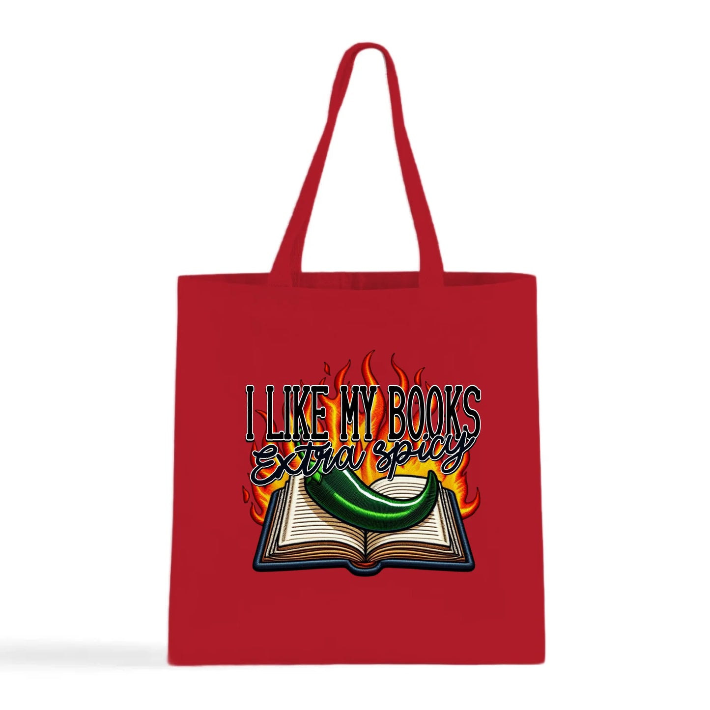 I Like My Books Extra Spicy Tote Bag