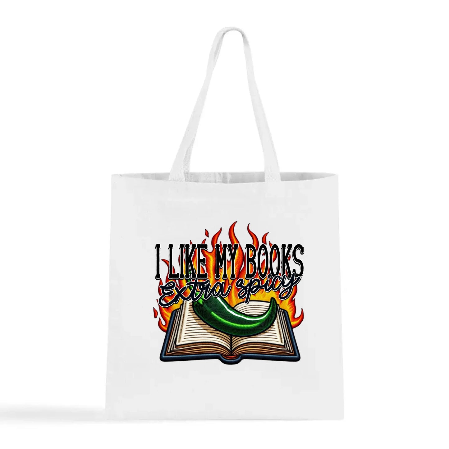 I Like My Books Extra Spicy Tote Bag