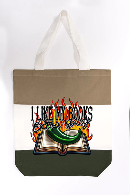 I Like My Books Extra Spicy Tote Bag