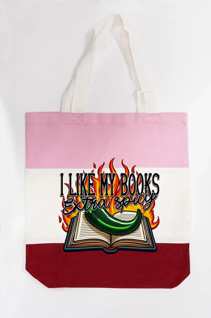 I Like My Books Extra Spicy Tote Bag