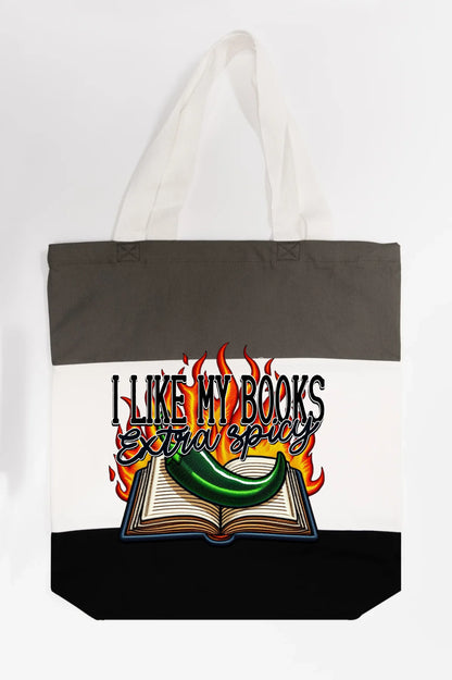 I Like My Books Extra Spicy Tote Bag