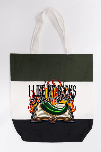 I Like My Books Extra Spicy Tote Bag