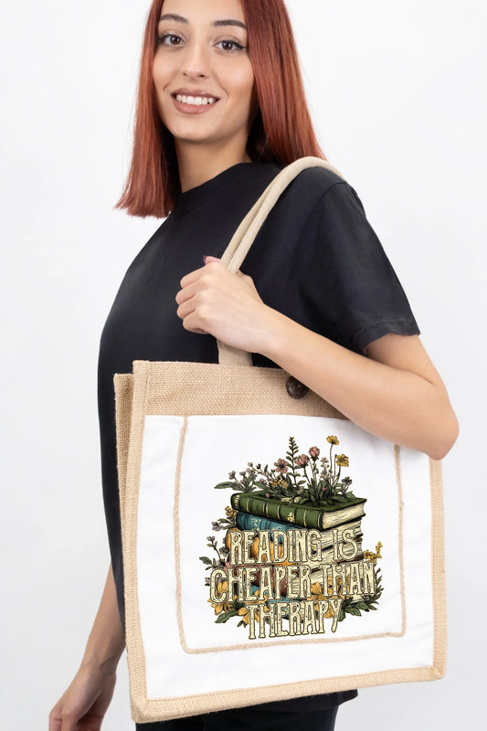 Reading is Cheaper than Therapy Tote Bag