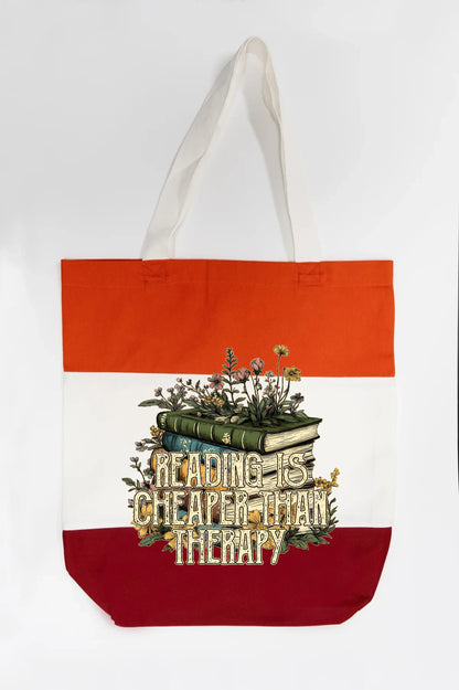 Reading is Cheaper than Therapy Tote Bag