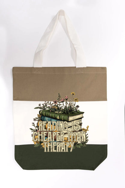 Reading is Cheaper than Therapy Tote Bag